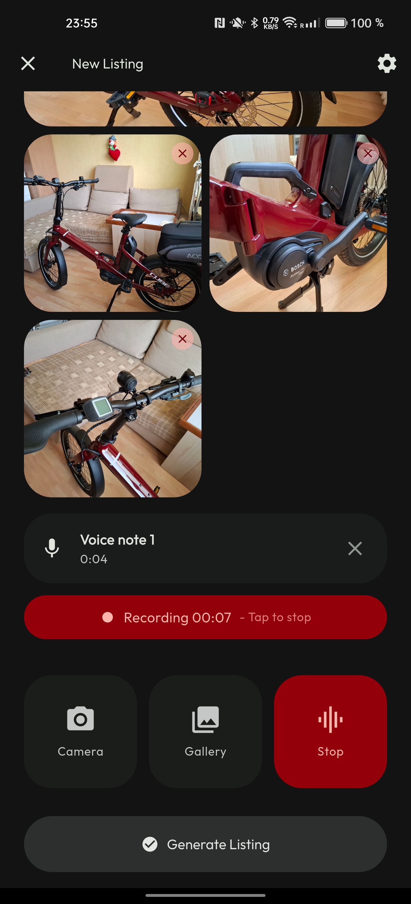 Capture with voice recording