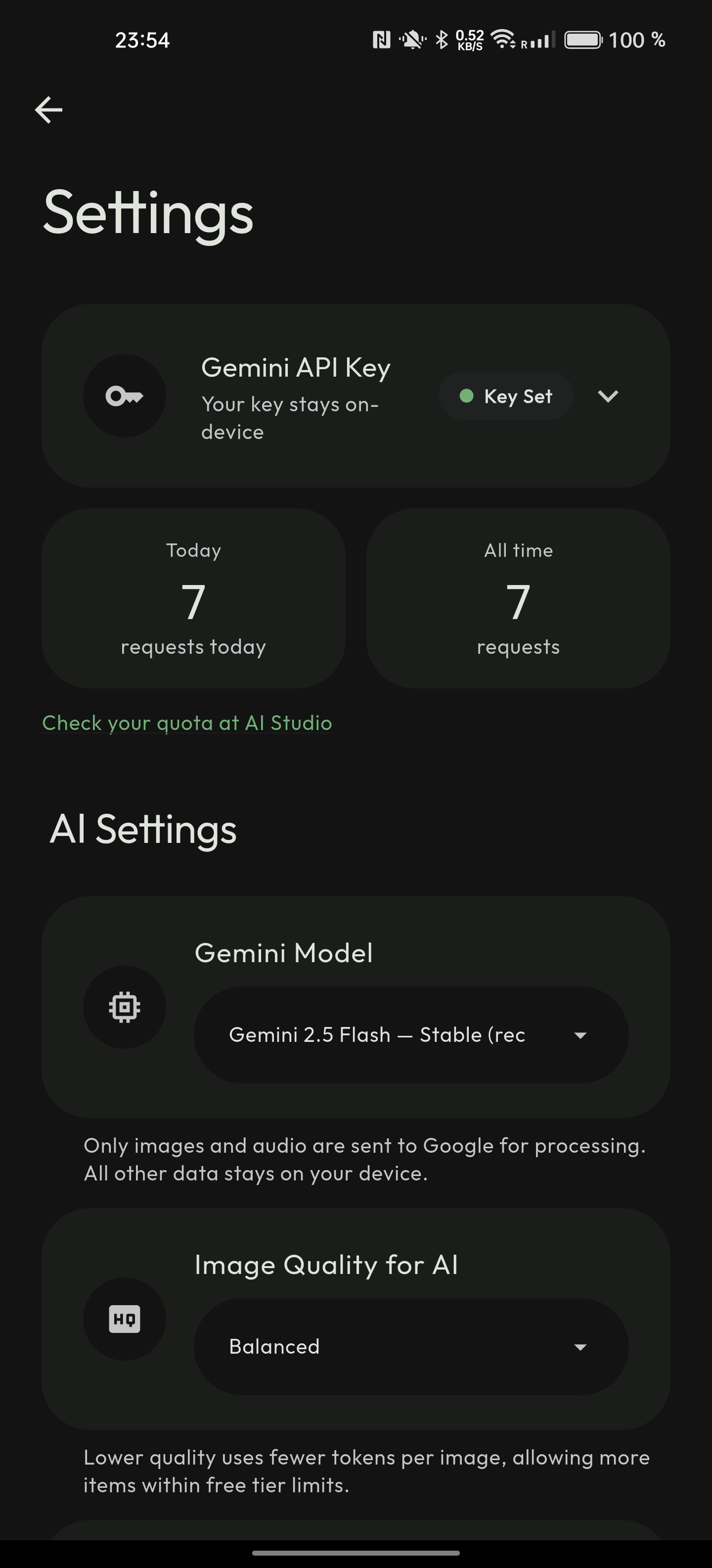 Settings